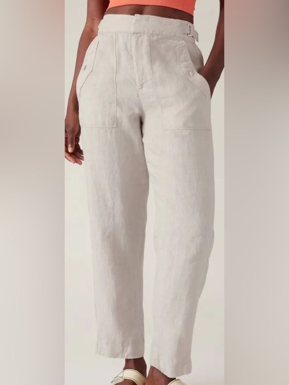 athleta voyager linen pants size 4